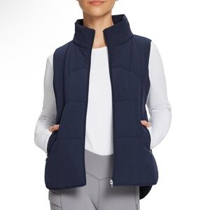 NWT Navy Blue Stand Collar Lightweight Puffer Vest Size M